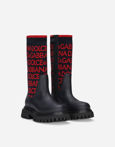 Tenisky a topánky Dolce & Gabbana Knit Logo Boots Navy | D11255AQ59089919, 1