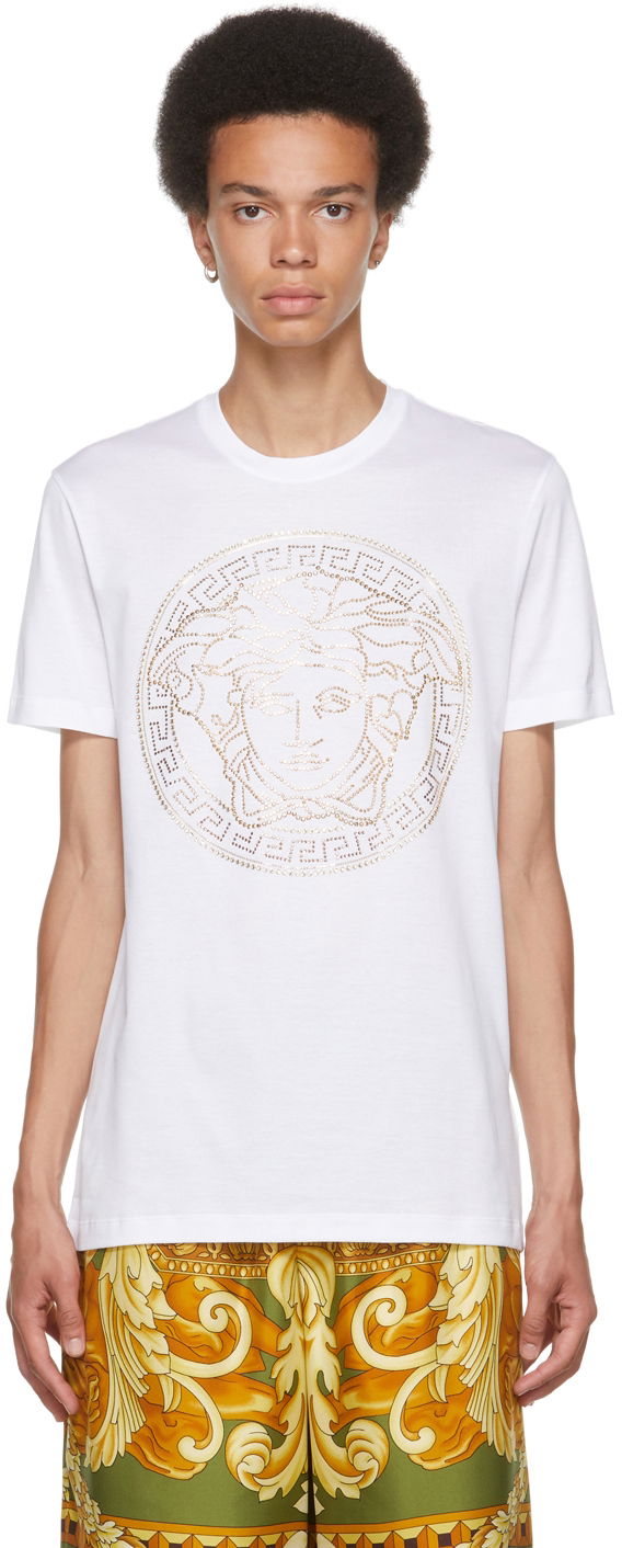 Tričko Versace Embellished Medusa T-Shirt Biela | A77987 A201952, 0