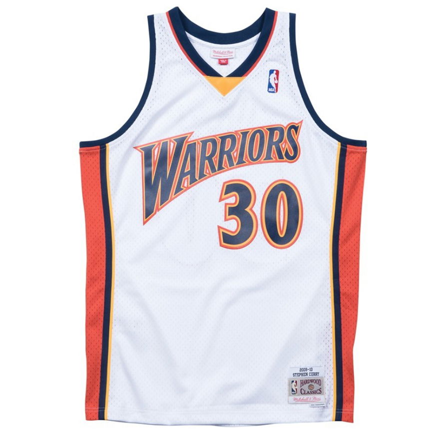 Dres Mitchell & Ness Golden State Warriors Stephen Curry Swingman Jersey Biela | SMJYGS18169-GSWWHIT09SCU, 0