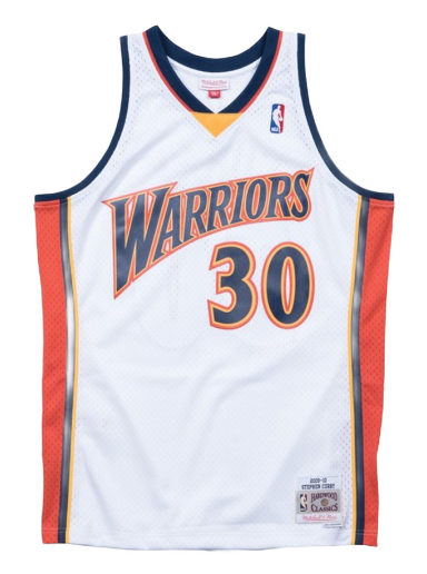 Dres Mitchell & Ness Golden State Warriors Stephen Curry Swingman Jersey Biela | SMJYGS18169-GSWWHIT09SCU