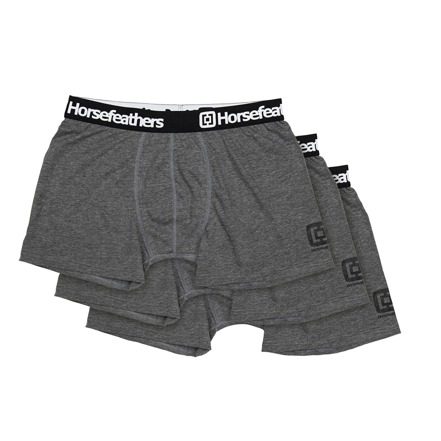 Boxerky Horsefeathers Boxers Dynasty 3-Pack Boxer Shorts Heather Anthracite Šedá | AM067B, 0
