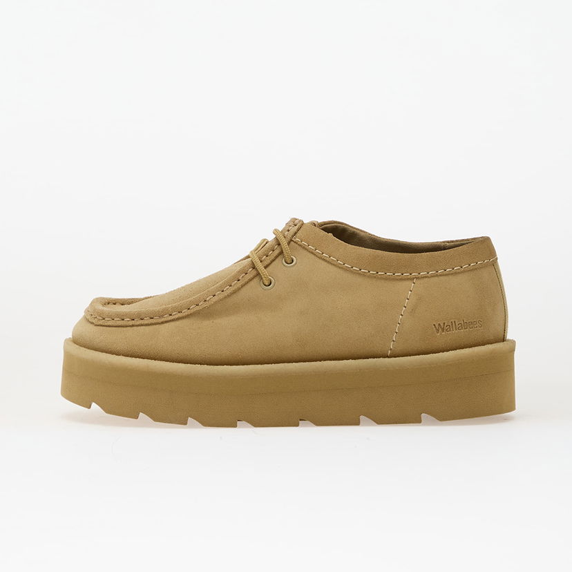Tenisky a topánky Clarks Originals Meare Wallabees Suede Platform Moccasin Béžová | 261837854