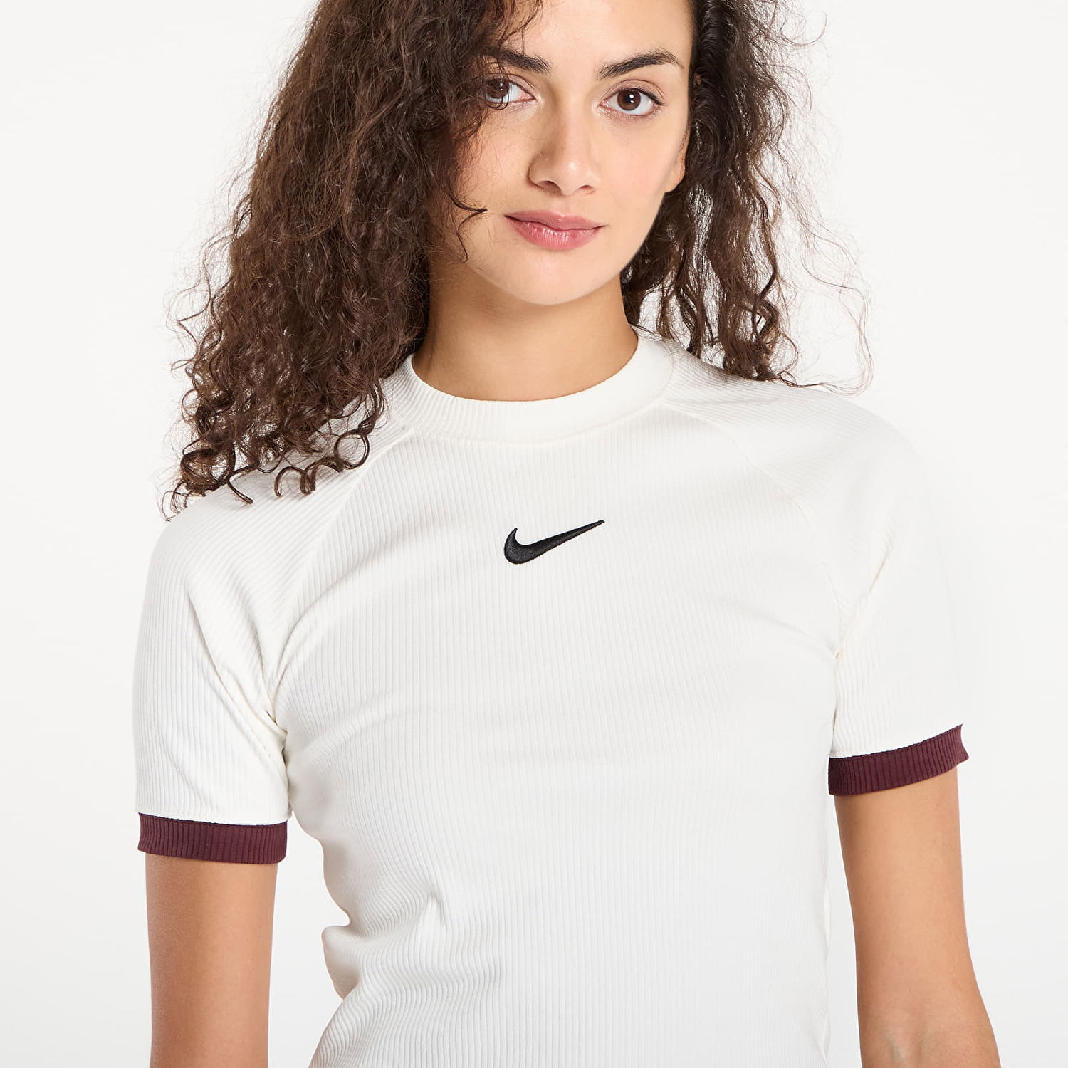 Crop Top Nike Nike Fitted Crop Top Biela | IO8894-133, 1