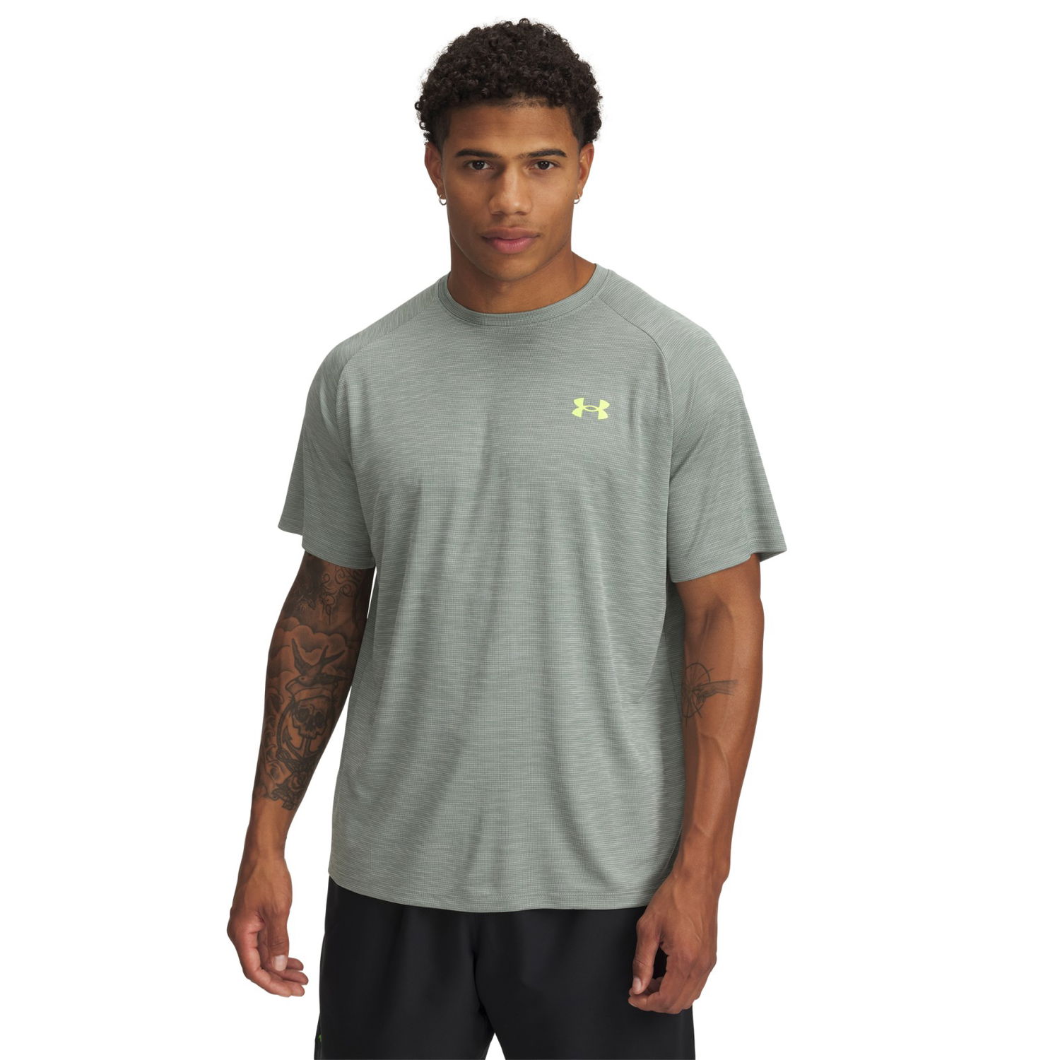 Tričko Under Armour Tech Textured Short Sleeve T-Shirt Zelené | 1382796-348, 0