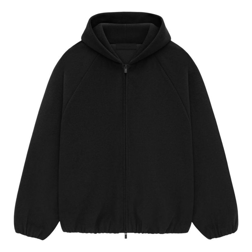 Bunda Fear of God Fear of God Essentials SS25 Relaxed Brushed Hooded Jacket Čierna | 202HO246250F