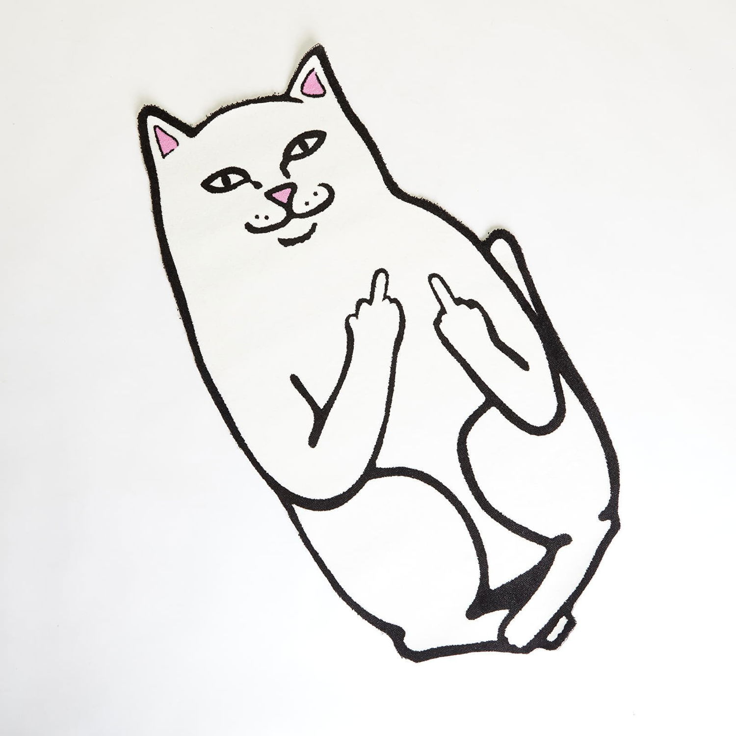 Home decor RIPNDIP RIPNDIP Lord Nermal 4 ft Rug Biela | RNDNERMRUG4FT, 0