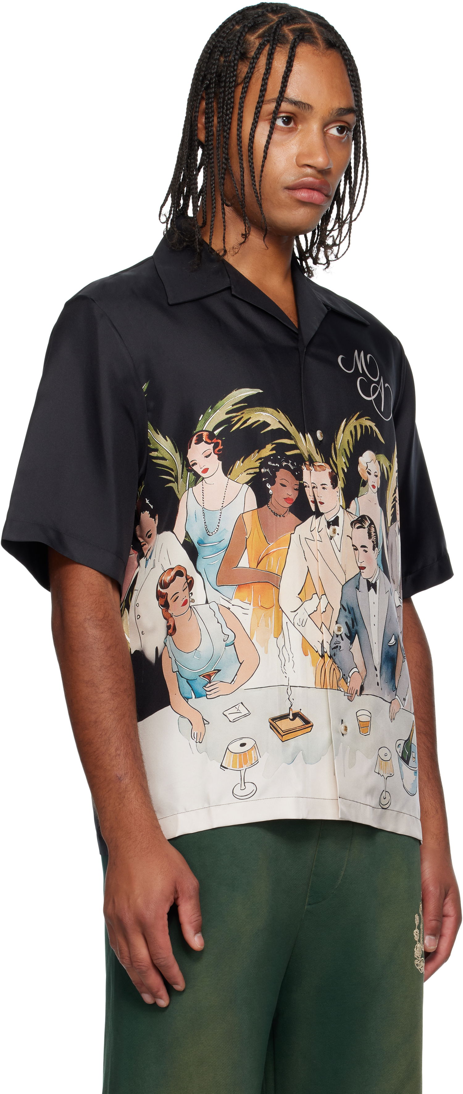 Košeľa AMIRI AMIRI Bar Scene Resort Shirt Čierna | AMSTCA1192, 1