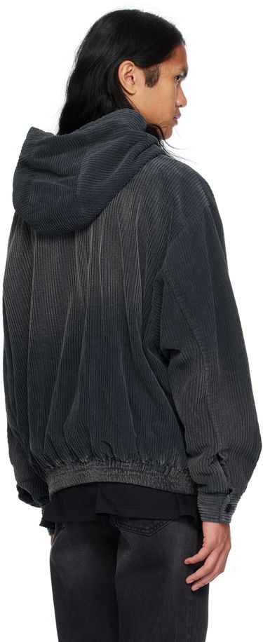 Mikina We11done Washed Zip Hoodie Čierna | WD-JP2-24-085-M-GY, 2