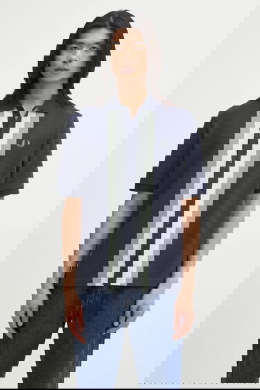 Polo tričko Fred Perry Knitted Short Sleeve Regular Fit Polo Shirt with Vertical Stripes and Classic Collar Rôznofarebný | M8522, 0