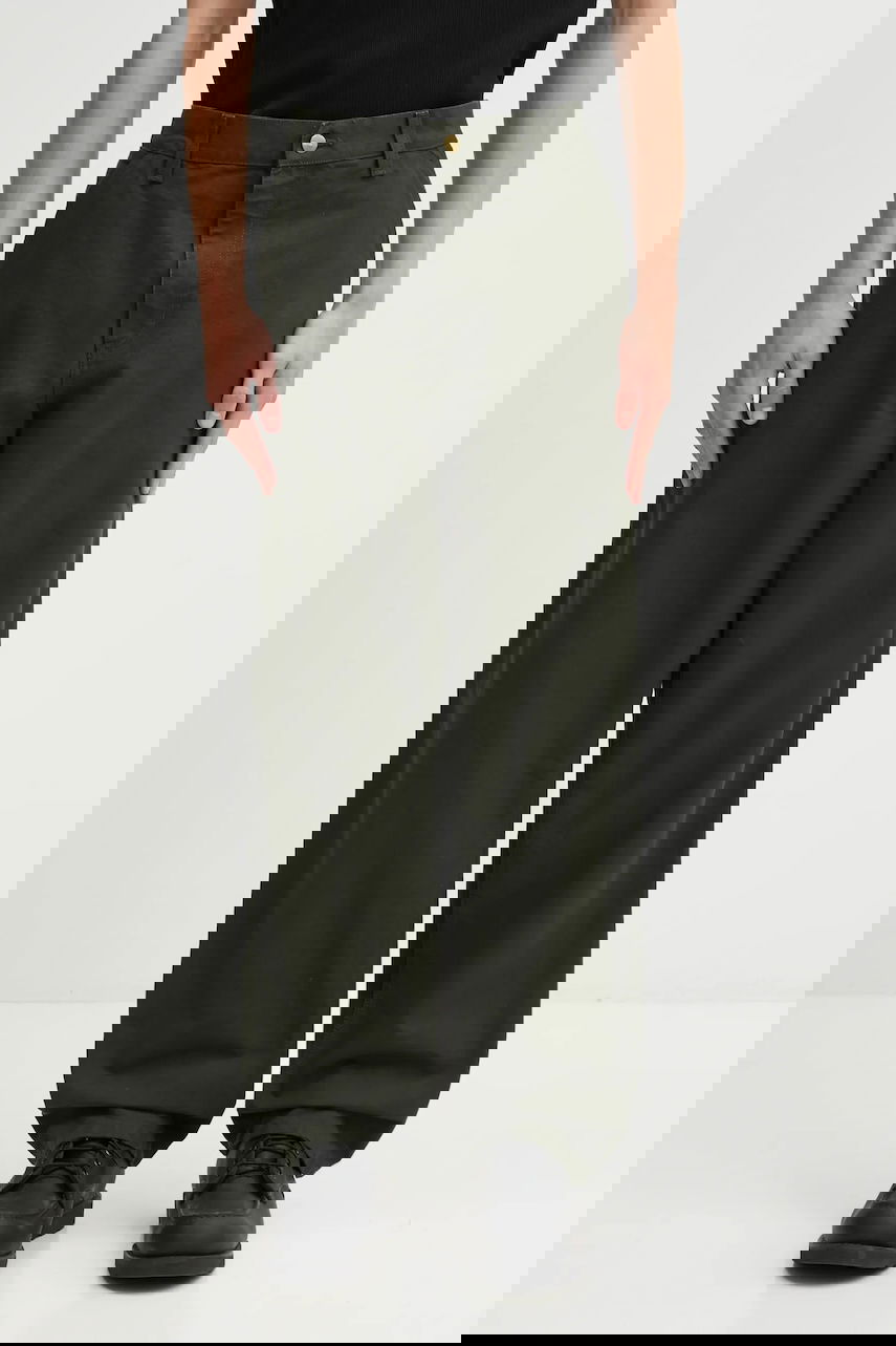 Nohavice Carhartt WIP Cotton Loose Fit Simple Pant Zelené | I031220.4902, 0