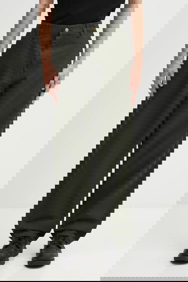 Nohavice Carhartt WIP Cotton Loose Fit Simple Pant Zelené | I031220.4902, 0