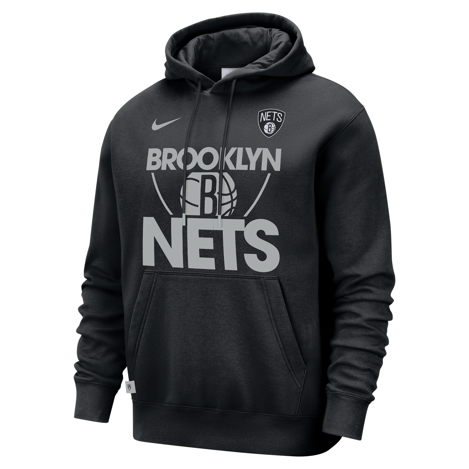 Mikina Nike Brooklyn Nets Club Courtside Nike NBA Hoodie Čierna | FZ7682-010, 1