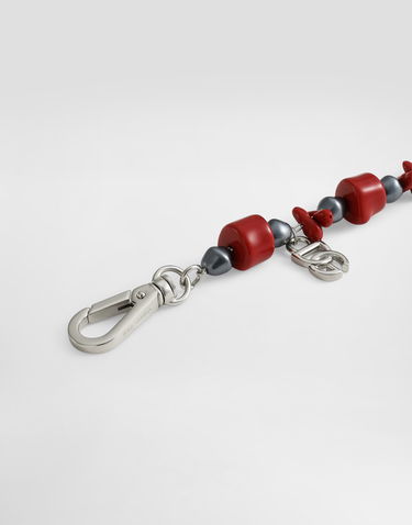 Náramok Dolce & Gabbana Dolce & Gabbana Metal Bracelet with Coral Details and Logo Červená | WBO5C4W111187655, 2