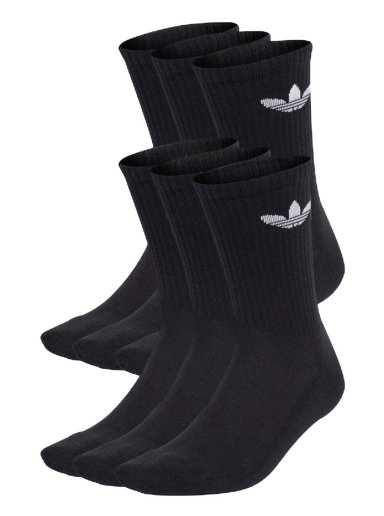 Ponožky adidas Originals Trefoil Cushion Crew Socks –⁠ 6 pack Čierna | IJ5618