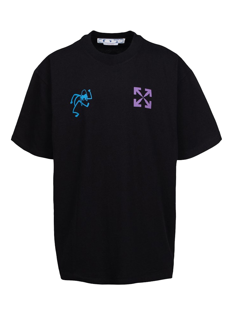 Tričko Off-White 90's Liquid Oversized T-Shirt Black/Multi Čierna | OMAA038S22JER0061045, 0