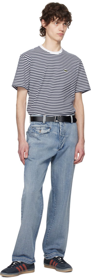 Tričko Lacoste Striped Heavy T-Shirt Modrá | TH9749_522, 3