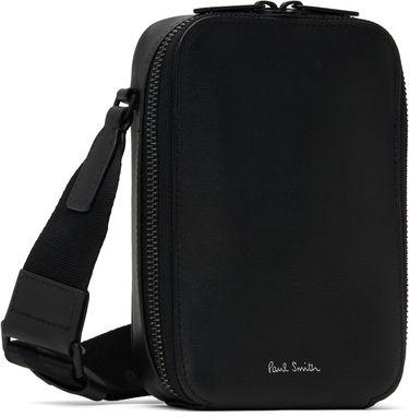 Taška cez rameno Paul Smith Paul Smith Embossed Leather Flight Pouch Čierna | M1A-8067-BSGRAI-79, 1