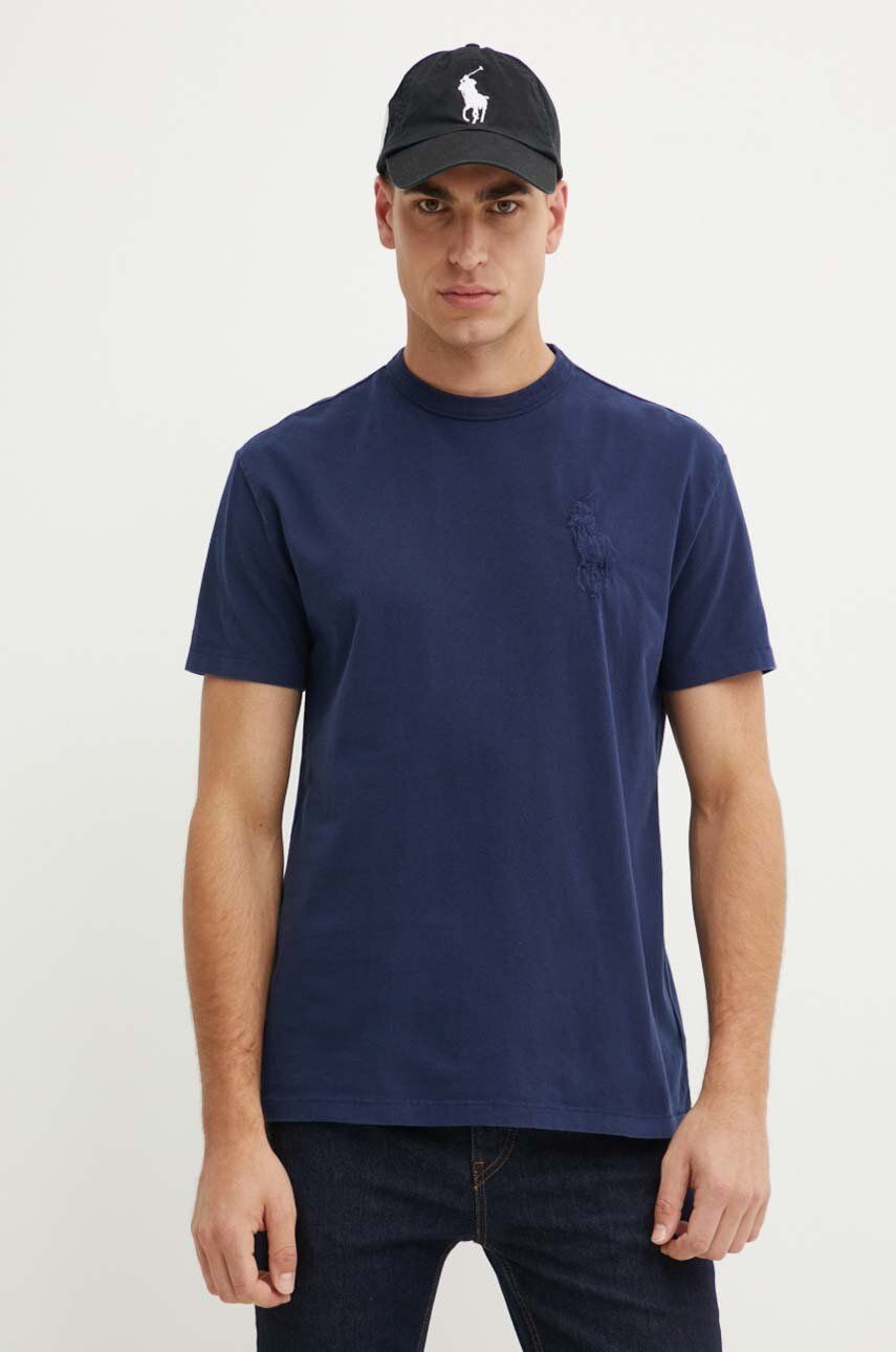 Tričko Polo by Ralph Lauren Navy Blue T-Shirt with Embroidered Logo Modrá | 710936509, 0