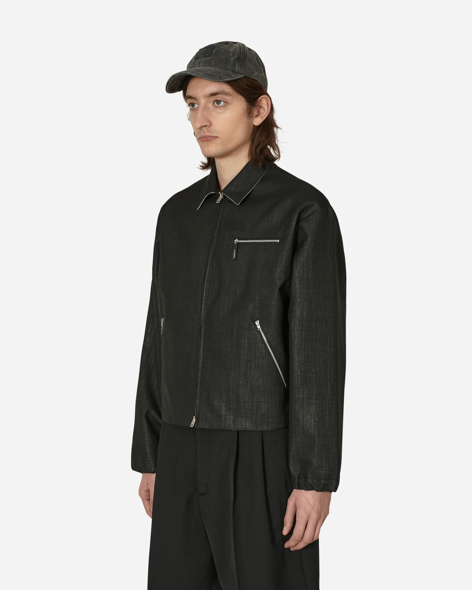Bunda Acne Studios Wool-Blend Zip Jacket Čierna | B90686- J83, 1