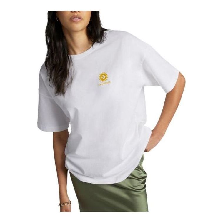 Tričko Converse Oversized Graphic Crew T-Shirt Biela | 10025213-A01