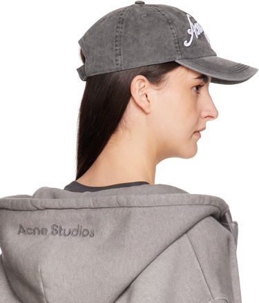 Šiltovka Acne Studios Logo Cap Šedá | C40398-, 4