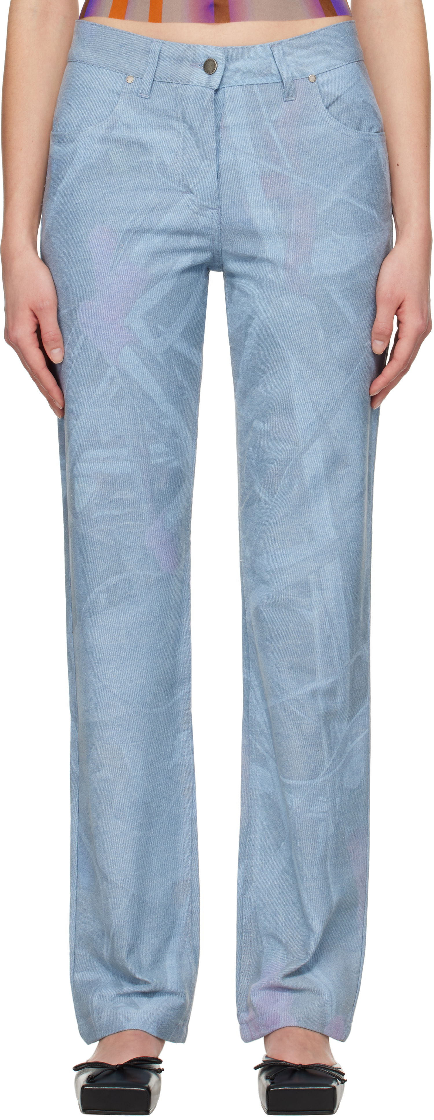 Džínsy Serapis Scrap Yard Fitted Jeans Modrá | SS25_DE_3F, 0