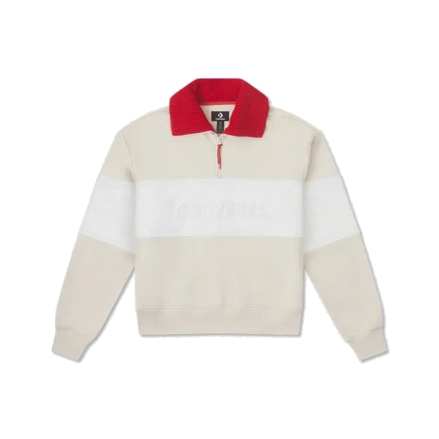 Mikina Converse Half-Zip Crewneck Sweatshirt Béžová | 10026812-A01