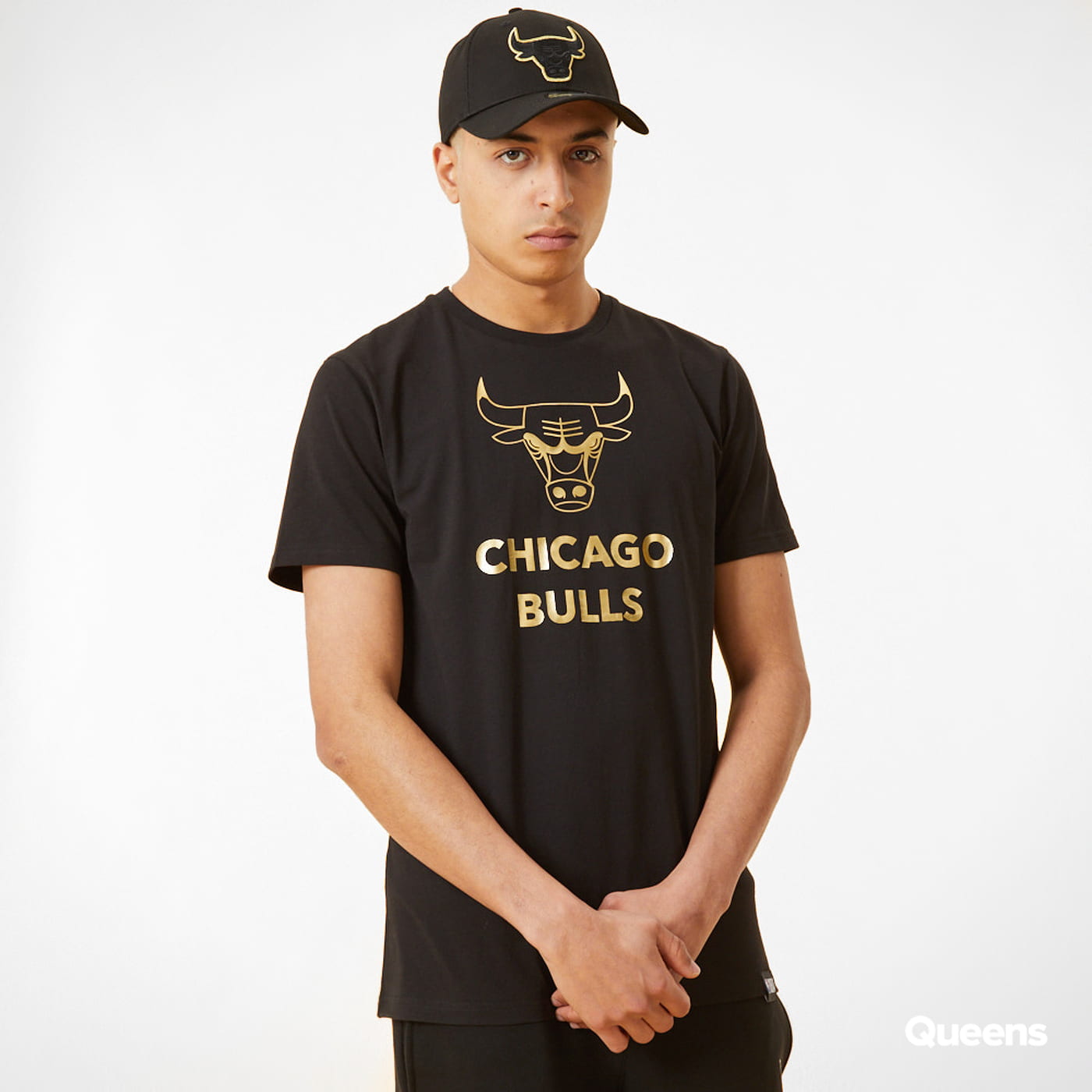 Tričko New Era Chicago Bulls Metallic Logo Black T-Shirt Čierna | 12893106, 0