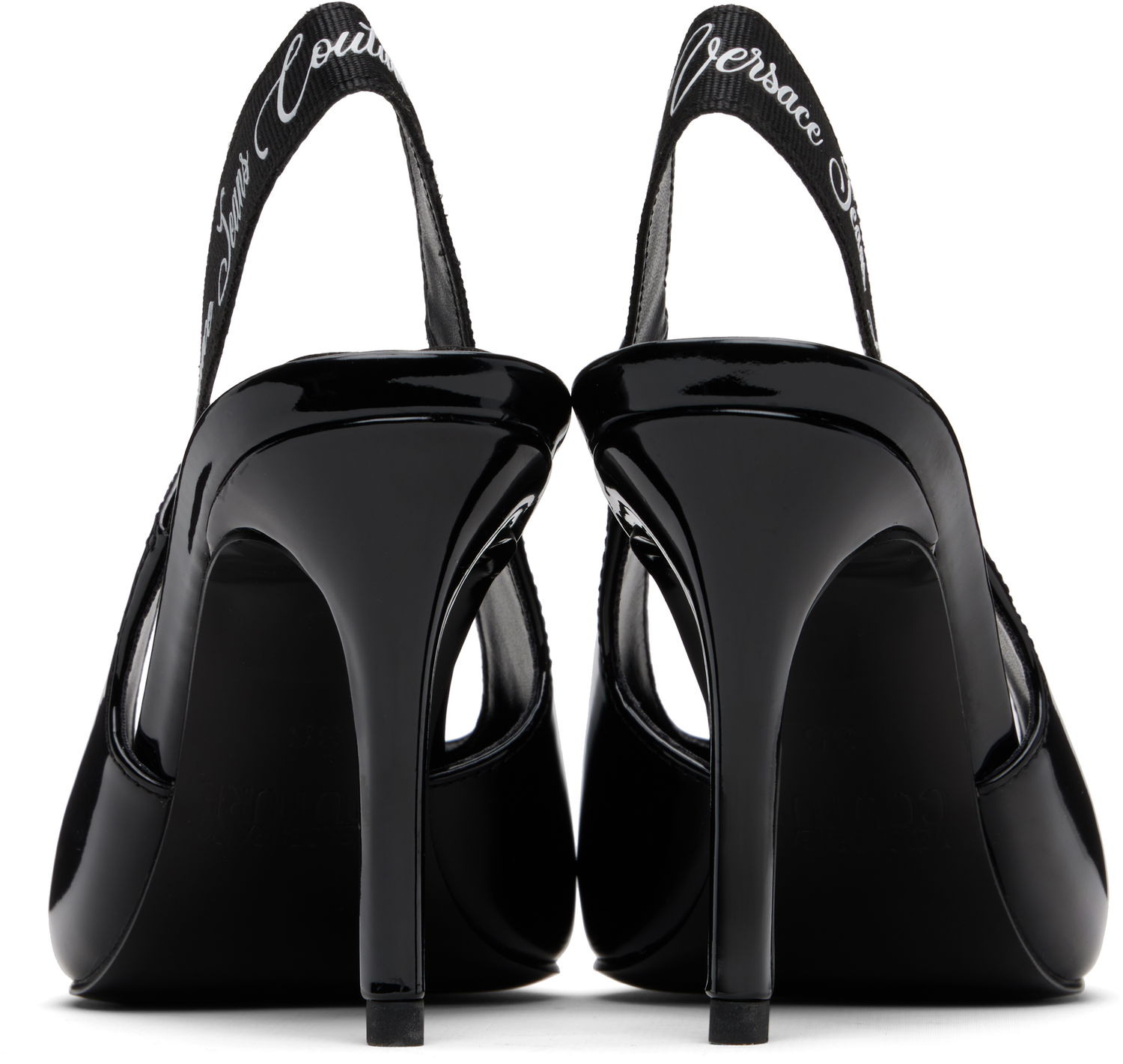 Starostlivosť o obuv Versace Versace Jeans Couture Scarlett Slingback Mid Heels Čierna | E79VA3S52_EZS859, 1