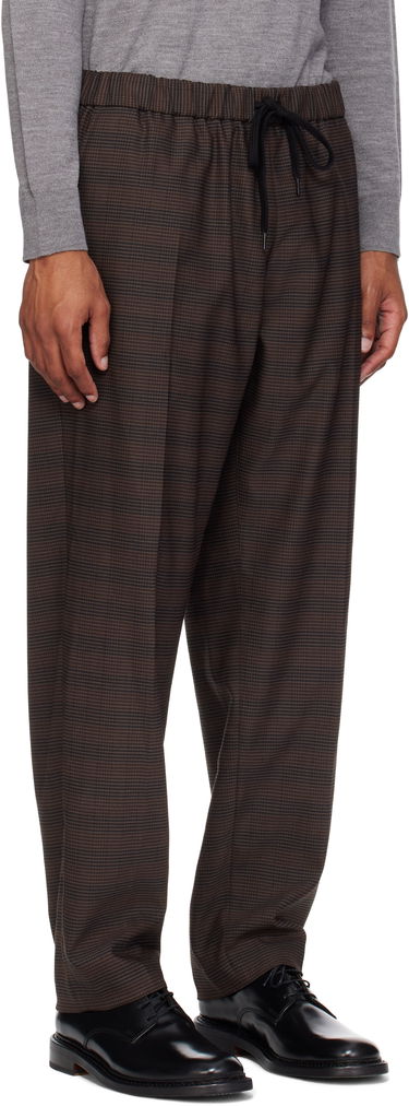 Nohavice Maison Margiela MM6 Maison Margiela Relaxed-Fit Glen Plaid Trousers Hnedá | SH0KA0028 M35475, 1