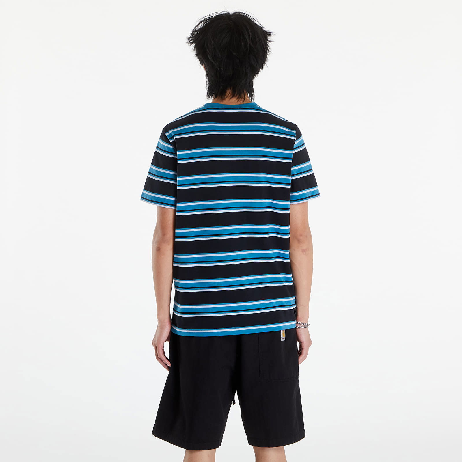 Stripe T-Shirt Black/ Light Smoke/ Ocean