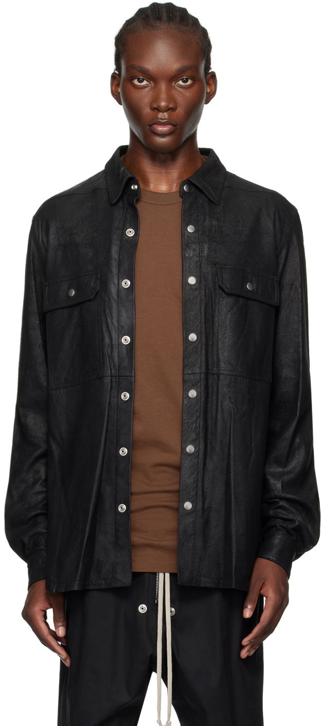 Rick Owens Porterville Leather Shirt Jacket