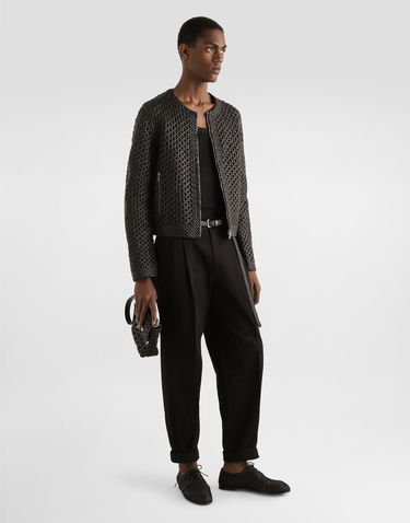 Bunda Dolce & Gabbana Dolce & Gabbana Woven Nappa Leather Jacket Čierna | G9BGSLGJ159N0000, 1