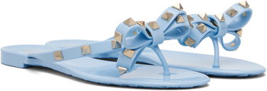 Tenisky a topánky Valentino Garavani Rockstud Rubber Sandals with Bow Modrá | 7W2S0552PVS, 3