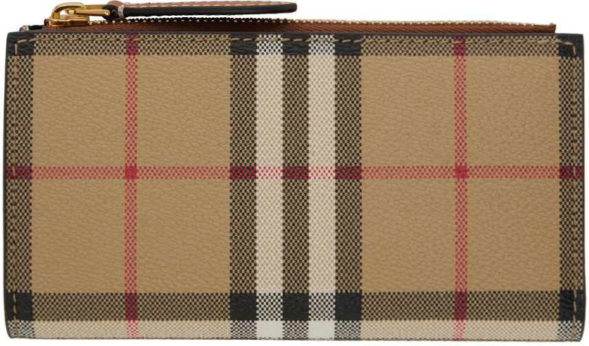 Peňaženka Burberry Check Medium Bifold Wallet Béžová | 8079203, 0