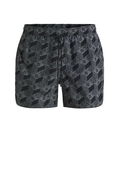 Swim Shorts with Allover Monogram Print