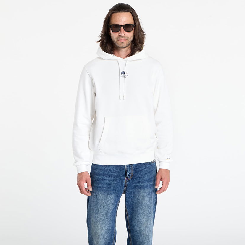 Mikina Lacoste LACOSTE Men's Hoodie Biela | SH2740 70V