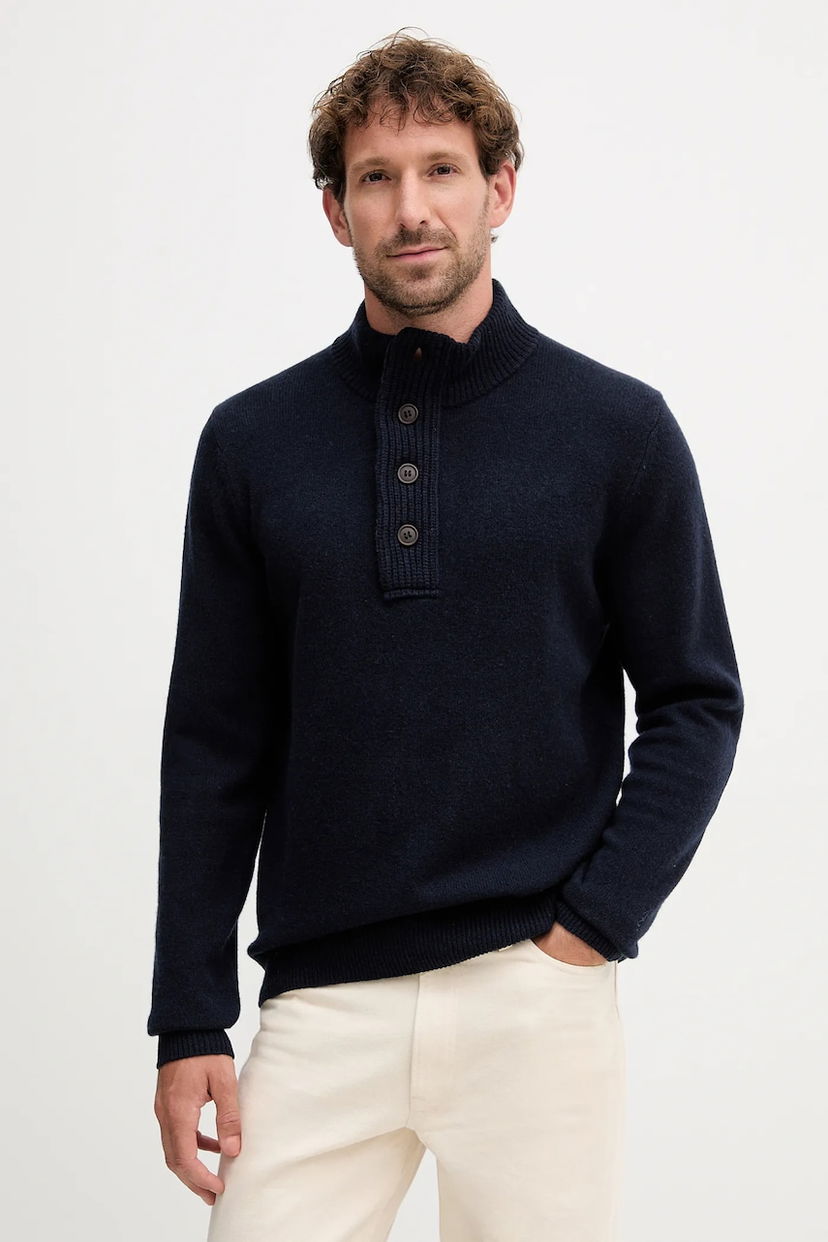 Sveter Barbour Barbour Half Zip Sweater Navy | MKN0585