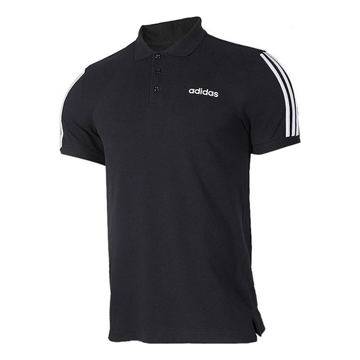 Polo tričko adidas Originals 3-Stripes Polo Shirt Čierna | EJ0927