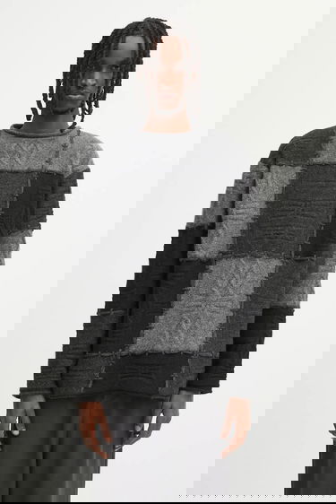 Sveter ADER ERROR Patchwork Textured Knit Sweater with Exposed Stitching Rôznofarebný | BO01FWKT0301BK, 0