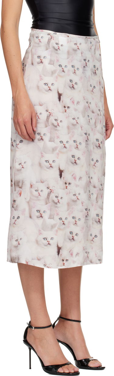 Sukňa Diesel O-Rchid-R1 Cat Print Midi Skirt Biela | A19618 0GIBV, 1