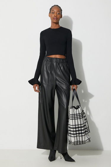 Crop Top JW Anderson Long Sleeve Crop Top Čierna | KW0949.YN0219, 1