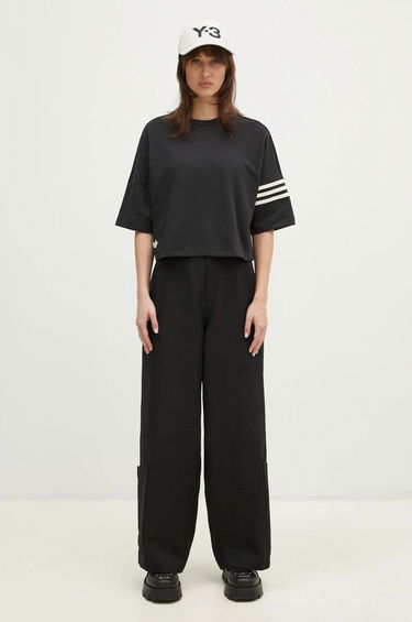 Nohavice Y-3 Y-3 Sport Uniform Wide Leg High Waist Pants Čierna | JD1759, 4