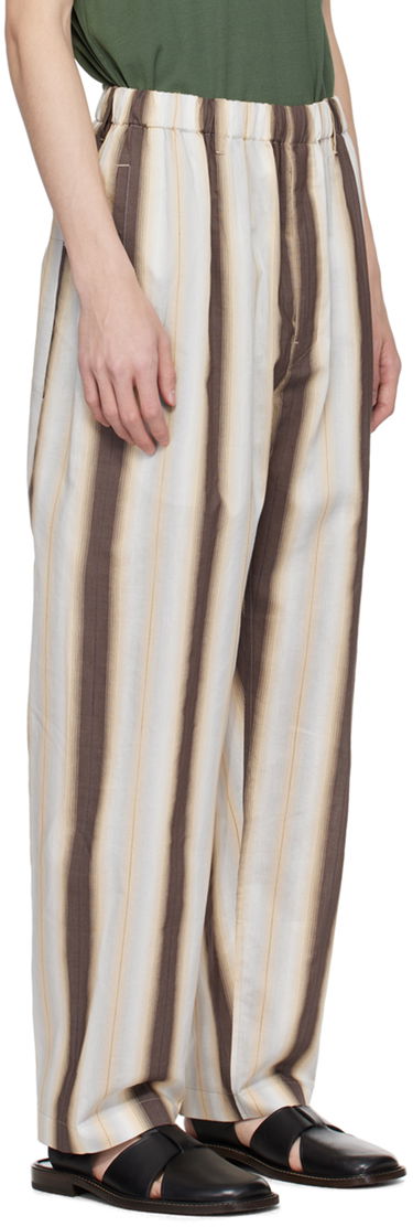 Nohavice LEMAIRE Lemaire Relaxed Striped Trousers Hnedá | PA1047 LF1259, 1
