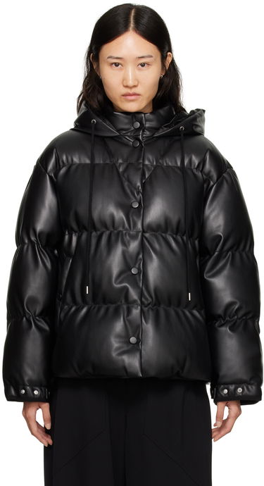 Prešívaná bunda Stella McCartney Stella McCartney Faux-Leather Puffer Jacket Čierna | 6800773BU393, 0