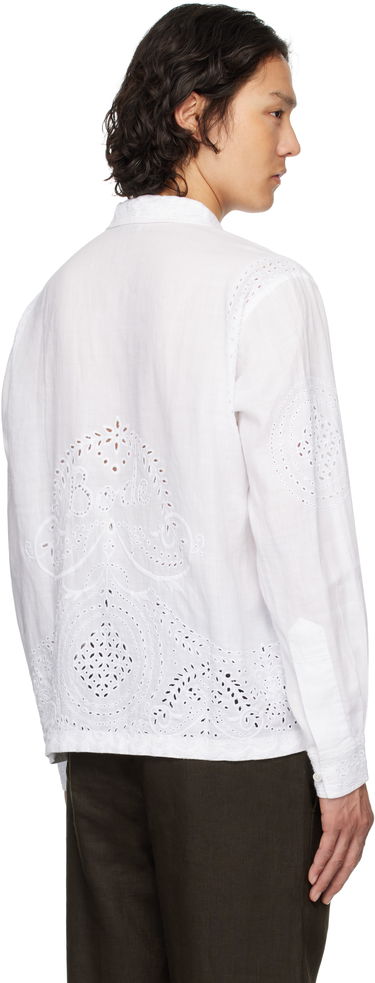 Košeľa Bode Bode Belvoir Eyelet Shirt Biela | MRS25SH039, 2