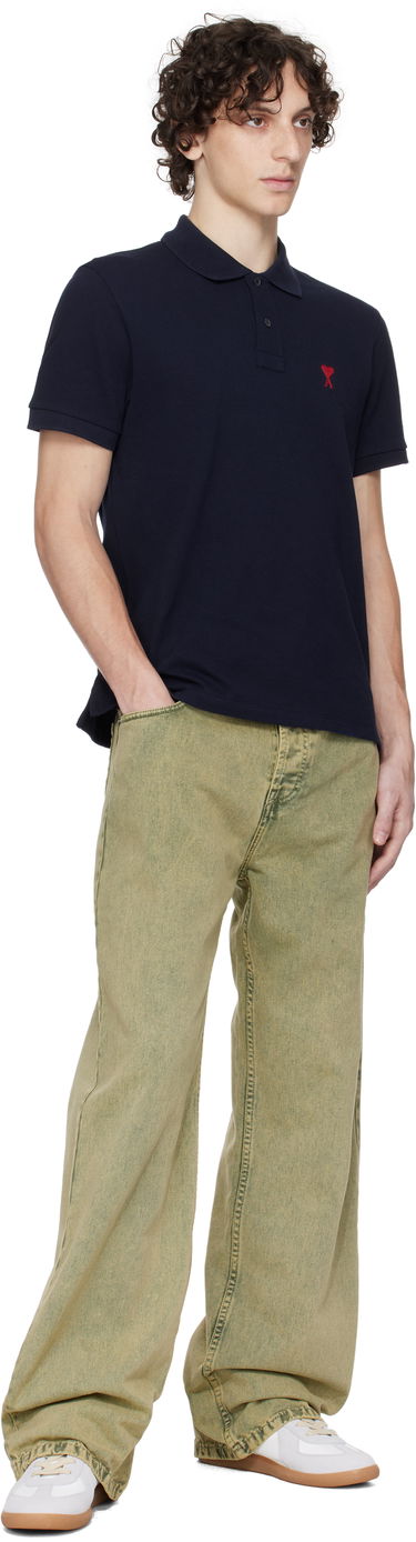 Džínsy AMI AMI Paris Large Fit Jeans Žltá | HTR450.DE0064, 3