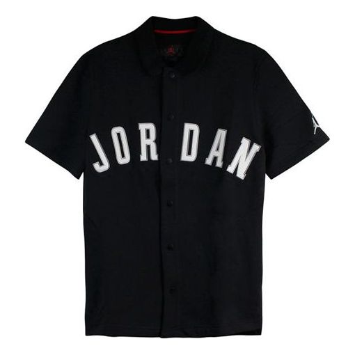 Polo tričko Jordan Jordan Sportswear Short Sleeve Button-Down Shirt Čierna | AJ1111-010
