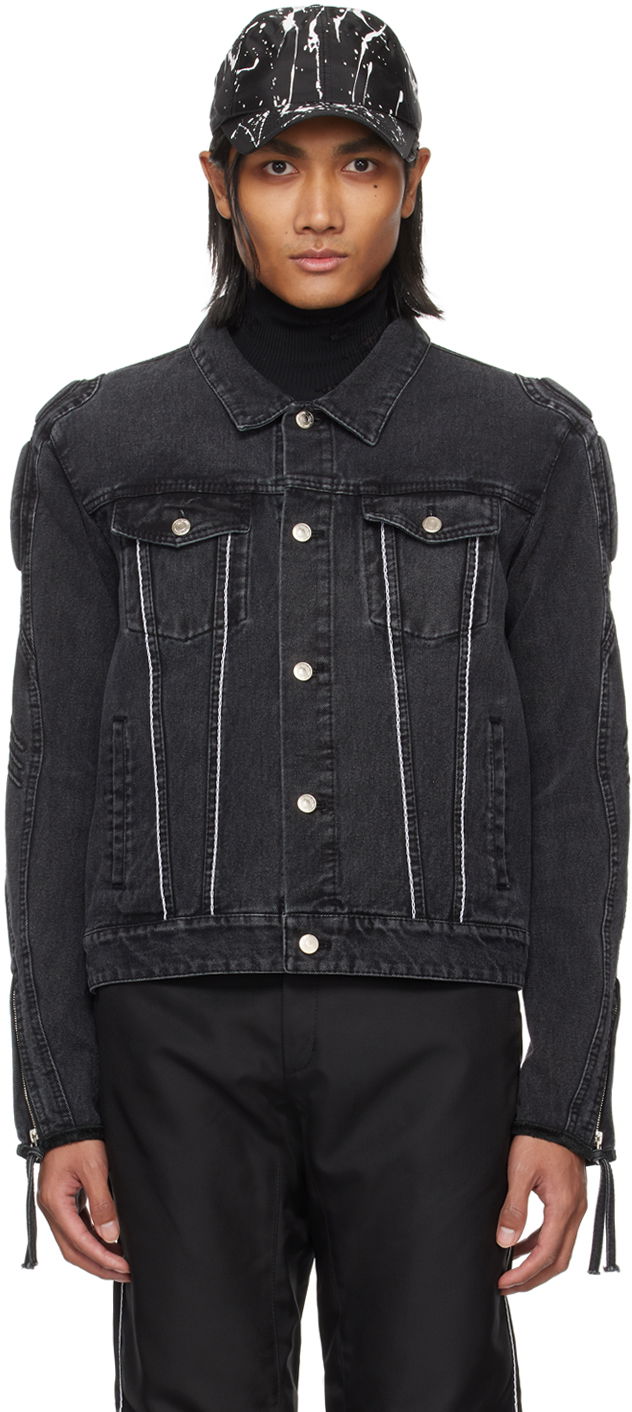 Bunda Kanghyuk Lock Stitched Denim Jacket Čierna | CO24SSJK04, 0