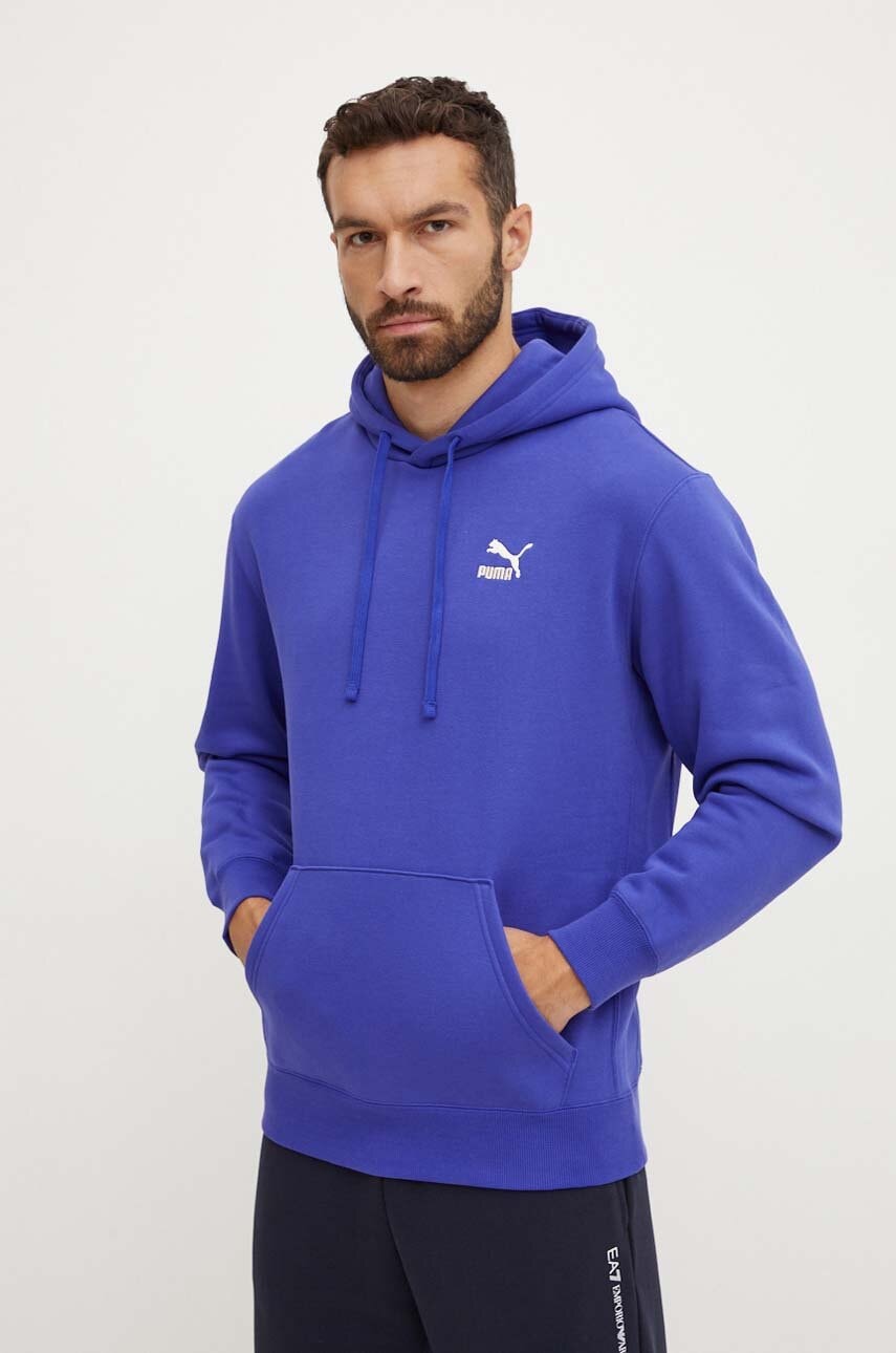 Mikina Puma Classics Hoodie with Hood and Print Modrá | 535596, 0
